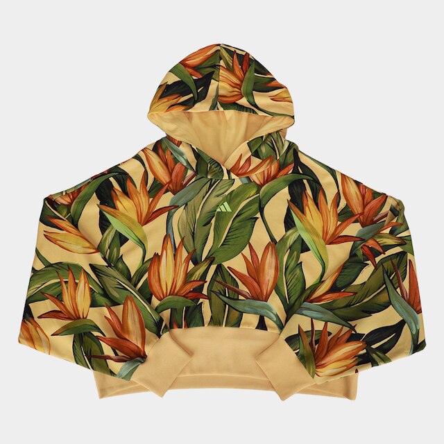 Moletom Plus Size Adidas Farm Com Capuz Feminino